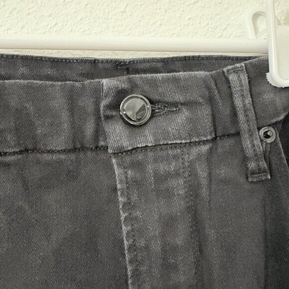 Good American Good Waist Crop Skinny Black Plus Size 20 Distressed Hem - Picture 4 of 10